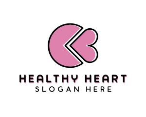 Heart Pie Dessert logo design