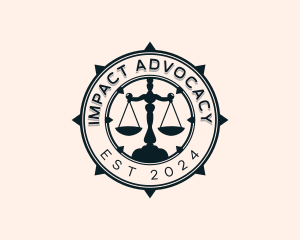 Advocacy - Justice Scale Law logo design