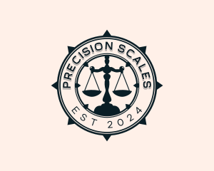 Justice Scale Law logo design