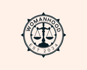 Prosecutor - Justice Scale Law logo design