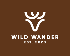 Wild Deer Antler logo design