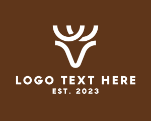 Vet - Wild Deer Antler logo design