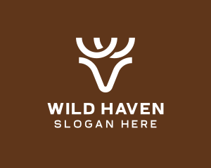 Wild Deer Antler logo design