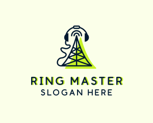 Radio Signal Headset  Logo