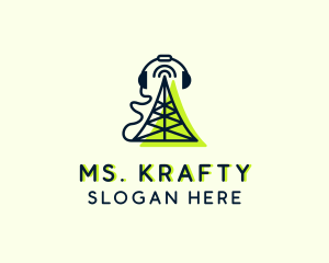 Signal - Radio Signal Headset logo design