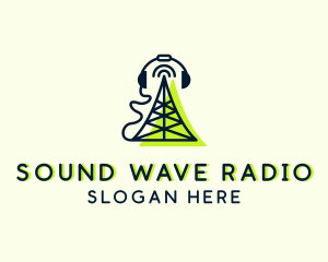 Radio - Radio Signal Headset logo design