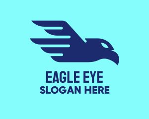 Blue Flying Eagle logo design