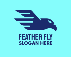 Blue Flying Eagle logo design