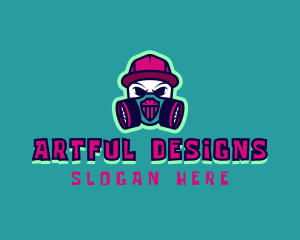 Graffiti Gas Mask logo design