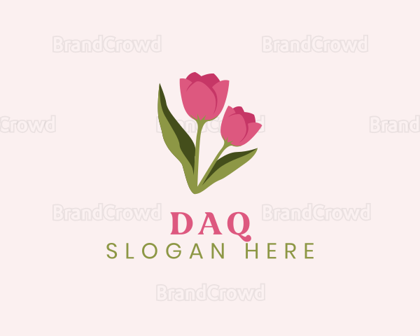 Tulip Flower Plant Logo
