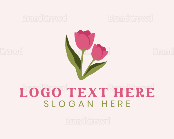 Tulip Flower Plant Logo