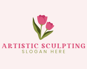 Tulip Flower Plant logo design