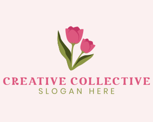 Tulip Flower Plant logo design