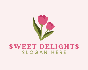 Tulip Flower Plant logo design