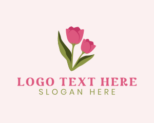 Farmer - Tulip Flower Plant logo design