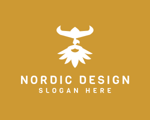 Scandinavia - Viking Warrior Man logo design