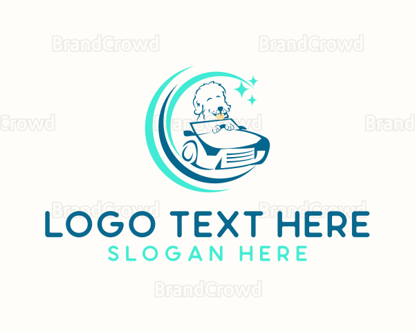 Dog Car Animal Grooming Logo