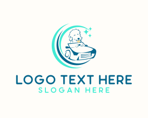 Vet - Dog Car Animal Grooming logo design