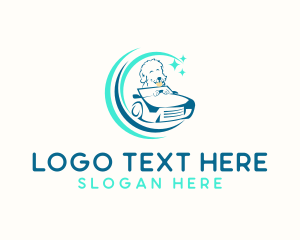 Dog Car Animal Grooming logo design