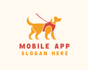 Golden Retriever - Puppy Dog Walking logo design