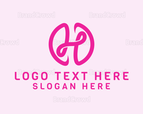 Fashion Loop Letter H Logo