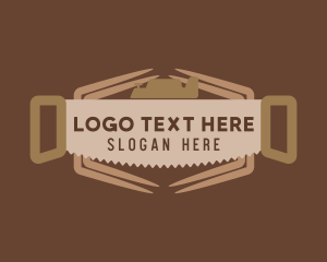 Wood Furniture - Logging Saw Planer logo design