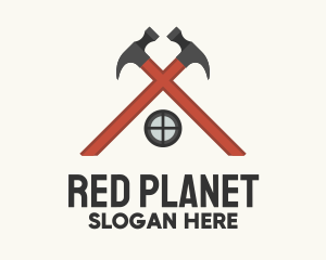 Red Hammer House logo design