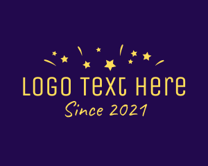 New Year - Stars Confetti Festival logo design
