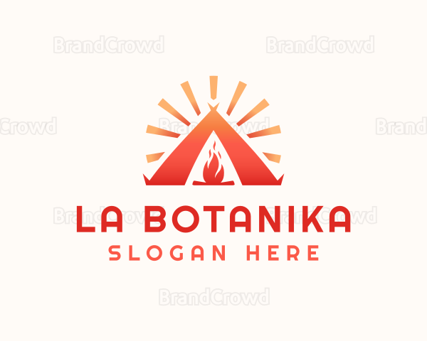 Bonfire Tent Camping Logo