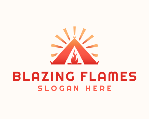 Bonfire Tent Camping logo design