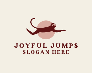 Jumping Wild Monkey logo design