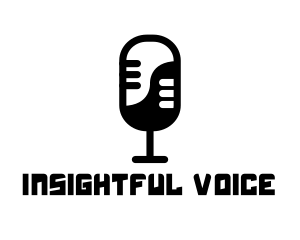 Yin Yang Podcast Radio Microphone logo design