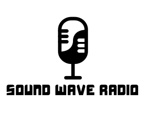 Radio Station - Yin Yang Podcast Radio Microphone logo design