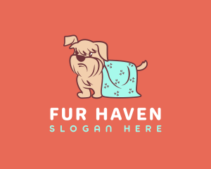 Dog Drying Towel logo design