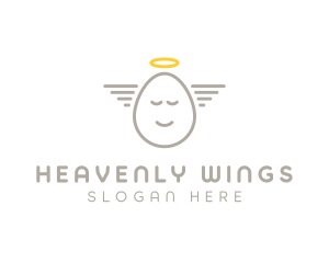 Angelic Egg Outline  logo design