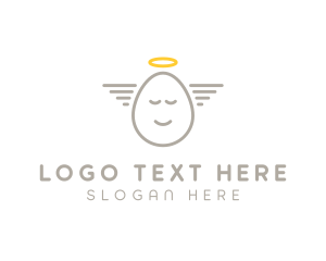 Angel - Angelic Egg Outline logo design