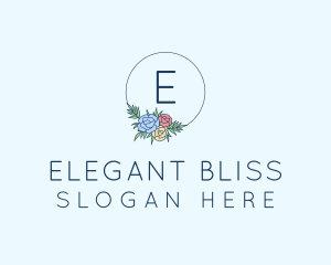 Ornamental Floral Wreath Logo