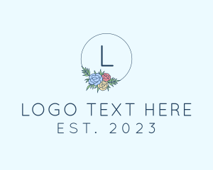 Flower - Ornamental Floral Wreath logo design