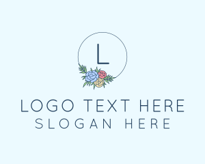 Ornamental Floral Wreath Logo