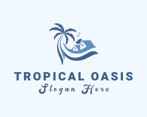 Paradise - Beach Island House logo design