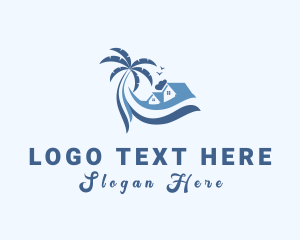 Resthouse - Beach Island House logo design