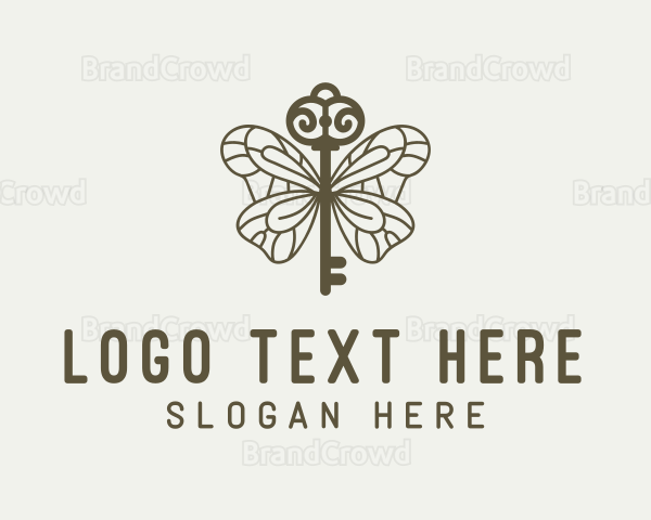 Luxury Butterfly Key Logo