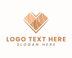 Flooring - Tiles Pattern Letter V logo design