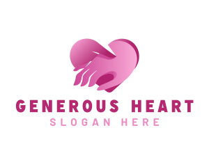 Heart Caregiver Charity logo design