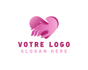 Caregiver - Heart Caregiver Charity logo design