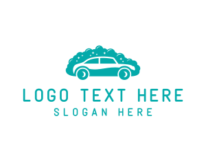 Clean - Car Cleaning Bubble Wash logo design