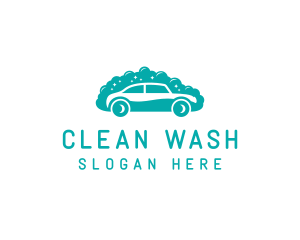 Car Cleaning Bubble Wash logo design