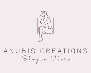 Woman Naked Model logo design