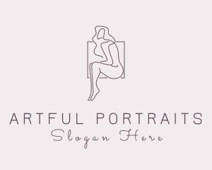 Portrait - Woman Naked Model logo design