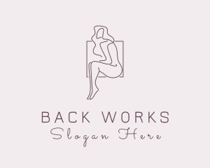 Woman Naked Model logo design